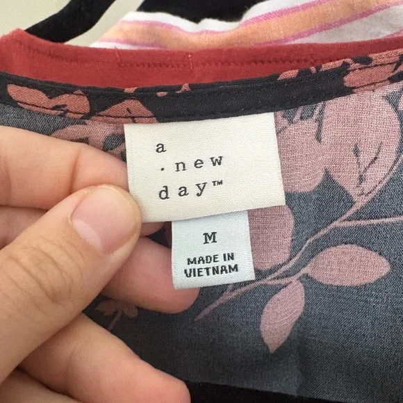 a new day Black Maxi Dress with Dusty Rose Floral Print - Picture 2 of 3